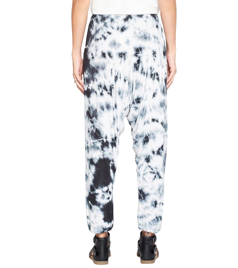 Yak & Yeti Harem Pants Tie Dye Elasticated Waist And Cuffs Black CLOTHING 5 Yak & Yeti Harem Pants Tie Dye Elasticated Waist And Cuffs Black CLOTHING