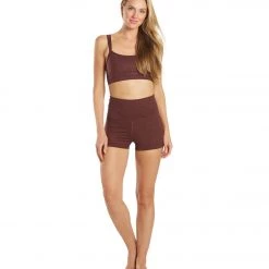 CLOTHING Everyday Yoga Uphold Cheetah High Waisted Hot Yoga Shorts 1" Burgundy Cheetah 13 CLOTHING Everyday Yoga Uphold Cheetah High Waisted Hot Yoga Shorts 1