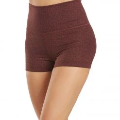 CLOTHING Everyday Yoga Uphold Cheetah High Waisted Hot Yoga Shorts 1" Burgundy Cheetah 14 CLOTHING Everyday Yoga Uphold Cheetah High Waisted Hot Yoga Shorts 1
