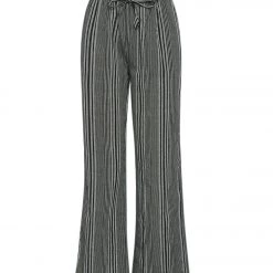 CLOTHING Yak & Yeti Striped Lounging Pants With Pockets Black