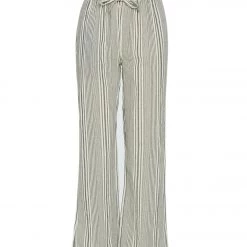Yak & Yeti Striped Lounging Pants With Pockets Gray CLOTHING