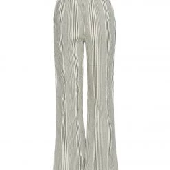 Yak & Yeti Striped Lounging Pants With Pockets Gray CLOTHING