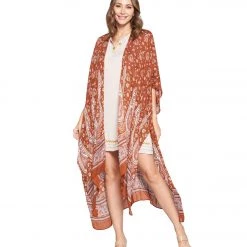 Yak & Yeti Kimono Wrap Paisley Floral CLOTHING