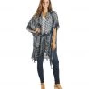 CLOTHING Yak & Yeti Kimono Wrap Mantra Floral With Tassels