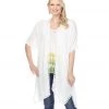 CLOTHING Yak & Yeti Cardigan Loose Fit Lace Trim White 1 CLOTHING Yak & Yeti Cardigan Loose Fit Lace Trim White