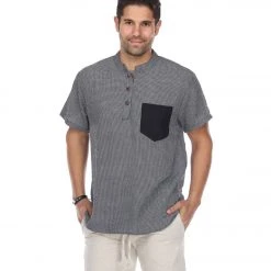 Yak & Yeti Men's Button Up Kurta Shirt