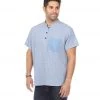 Yak & Yeti Men's Button Up Kurta Shirt Sky 1 Yak & Yeti Men's Button Up Kurta Shirt Sky