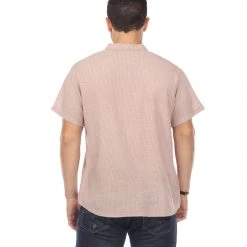 CLOTHING Yak & Yeti Men's Button Up Kurta Shirt Beige