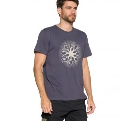 Yak & Yeti Men's Tree Of Life T Shirt Gray