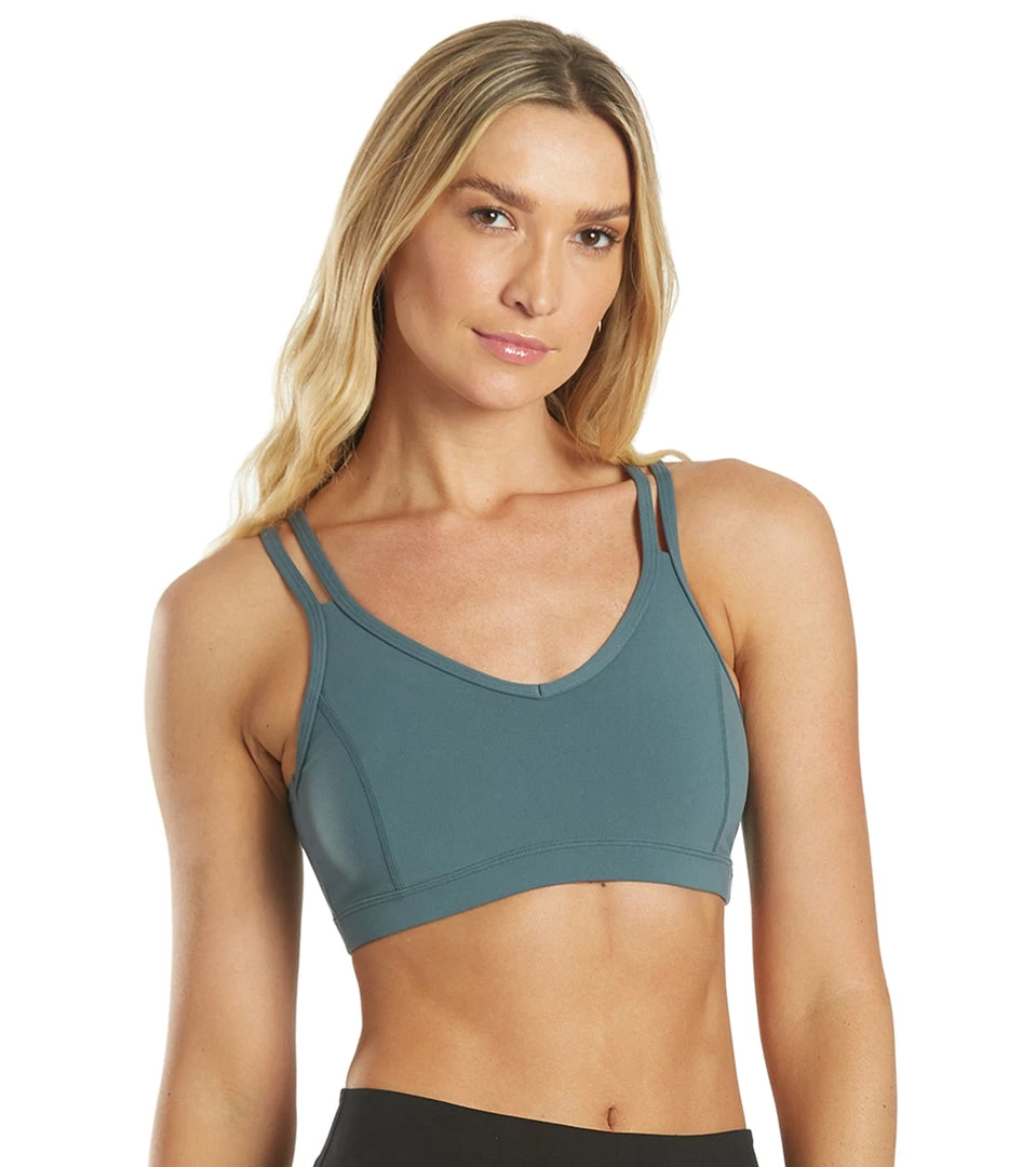 Everyday Yoga Radiant Solid Strappy Back Sports Bra Eucalyptus Grey 5 Everyday Yoga Radiant Solid Strappy Back Sports Bra Eucalyptus Grey