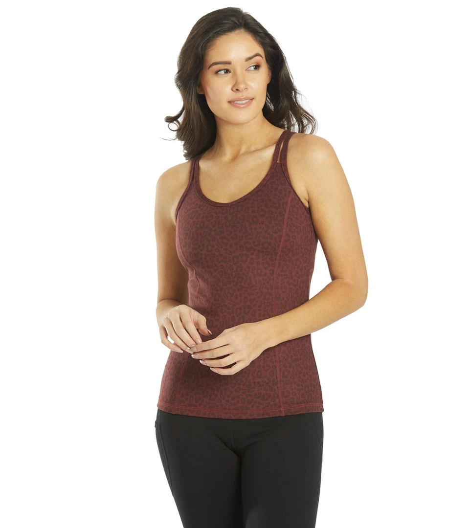 CLOTHING Everyday Yoga Radiant Cheetah Strappy Back Support Tank Burgundy Cheetah 3 CLOTHING Everyday Yoga Radiant Cheetah Strappy Back Support Tank Burgundy Cheetah