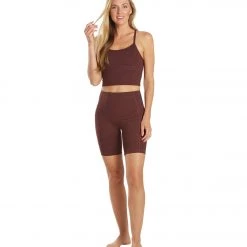 Everyday Yoga Unity Cheetah Crop Tank Burgundy Cheetah