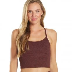 Everyday Yoga Unity Cheetah Crop Tank Burgundy Cheetah