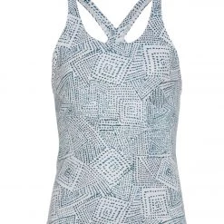 Everyday Yoga Girl Elevated Tribe Support Tank White Tribal