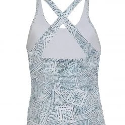 Everyday Yoga Girl Elevated Tribe Support Tank White Tribal