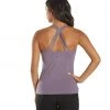 Everyday Yoga Bliss Solid Double Strap Support Tank Purple Taupe CLOTHING