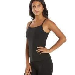 CLOTHING Everyday Yoga Divine Solid Scoop Back Support Tank Black