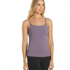 Everyday Yoga Divine Solid Scoop Back Support Tank Purple Taupe CLOTHING 11 Everyday Yoga Divine Solid Scoop Back Support Tank Purple Taupe CLOTHING