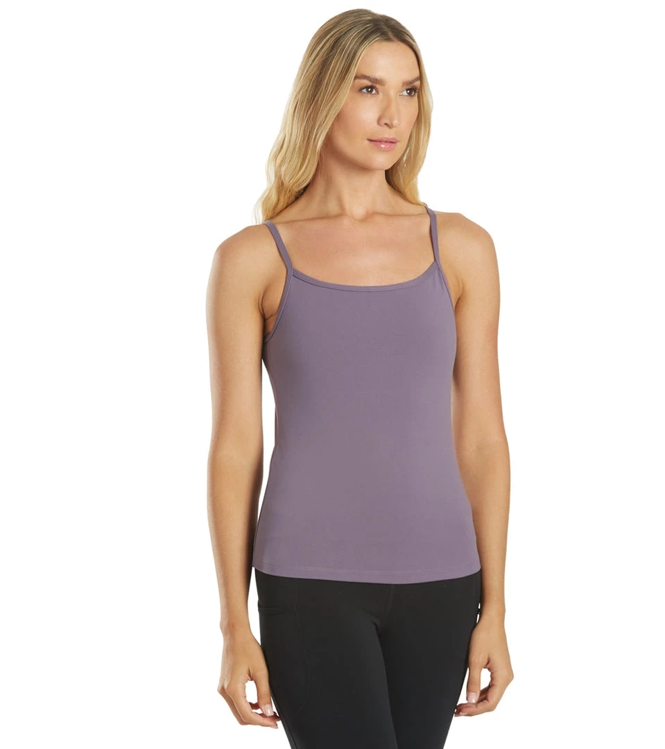 Everyday Yoga Divine Solid Scoop Back Support Tank Purple Taupe CLOTHING 5 Everyday Yoga Divine Solid Scoop Back Support Tank Purple Taupe CLOTHING