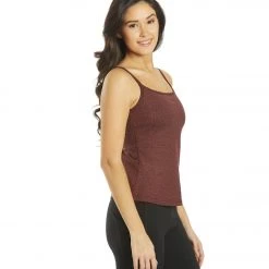 Everyday Yoga Divine Cheetah Scoop Back Support Tank Burgundy Cheetah CLOTHING
