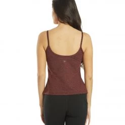 Everyday Yoga Divine Cheetah Scoop Back Support Tank Burgundy Cheetah CLOTHING