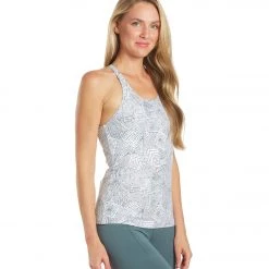 Everyday Yoga Elevated Tribe Support Tank White Tribal