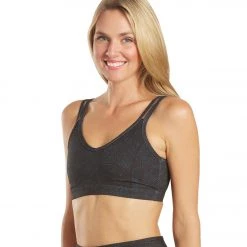 Everyday Yoga Radiant Tribe Strappy Back Sports Bra Black Tribal 13 Everyday Yoga Radiant Tribe Strappy Back Sports Bra Black Tribal