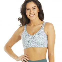 Everyday Yoga Radiant Tribe Strappy Back Sports Bra White Tribal