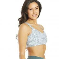 Everyday Yoga Radiant Tribe Strappy Back Sports Bra White Tribal