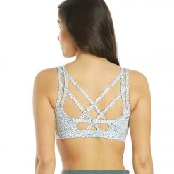 Everyday Yoga Radiant Tribe Strappy Back Sports Bra White Tribal