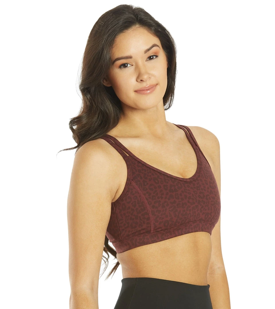 CLOTHING Everyday Yoga Radiant Cheetah Strappy Back Sports Bra Burgundy Cheetah 4 CLOTHING Everyday Yoga Radiant Cheetah Strappy Back Sports Bra Burgundy Cheetah
