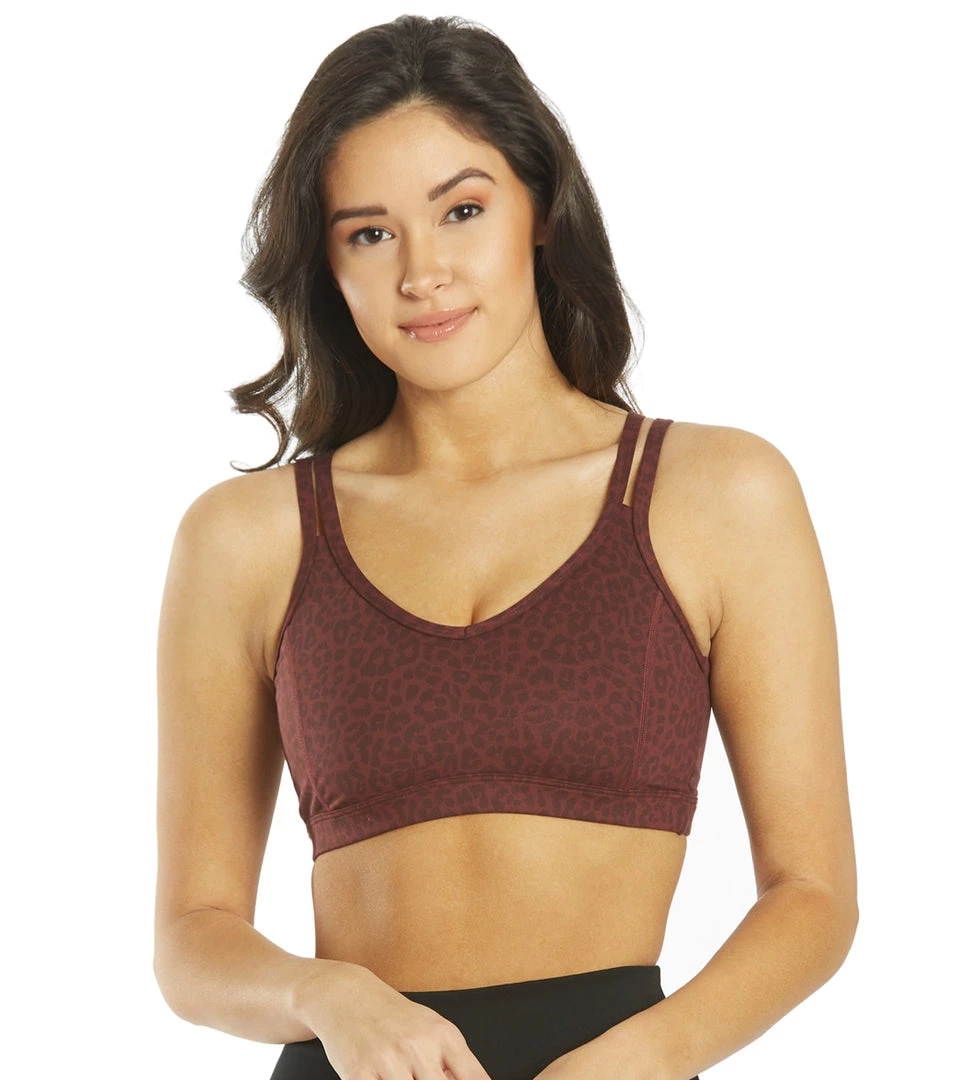 CLOTHING Everyday Yoga Radiant Cheetah Strappy Back Sports Bra Burgundy Cheetah 9 CLOTHING Everyday Yoga Radiant Cheetah Strappy Back Sports Bra Burgundy Cheetah