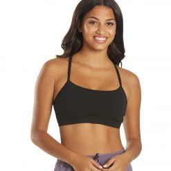 CLOTHING Everyday Yoga Delight Solid Racer Back Sports Bra Black