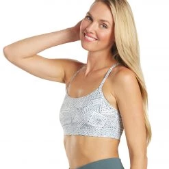 CLOTHING Everyday Yoga Delight Tribe Racer Back Sports Bra White Tribal 13 CLOTHING Everyday Yoga Delight Tribe Racer Back Sports Bra White Tribal
