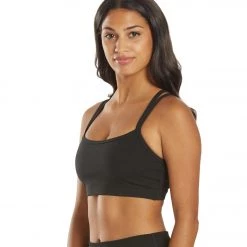 Everyday Yoga Wholesome Solid Sports Bra Black CLOTHING