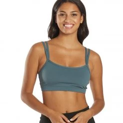 CLOTHING Everyday Yoga Wholesome Solid Sports Bra Eucalyptus Grey