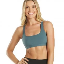 CLOTHING Everyday Yoga Rejoice Solid Sports Bra Eucalyptus Grey