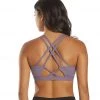 Everyday Yoga Rejoice Solid Sports Bra Purple Taupe CLOTHING