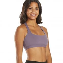 Everyday Yoga Rejoice Solid Sports Bra Purple Taupe CLOTHING 11 Everyday Yoga Rejoice Solid Sports Bra Purple Taupe CLOTHING