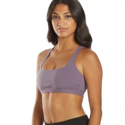 Everyday Yoga Rejoice Solid Sports Bra Purple Taupe CLOTHING 13 Everyday Yoga Rejoice Solid Sports Bra Purple Taupe CLOTHING