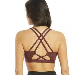 CLOTHING Everyday Yoga Rejoice Cheetah Sports Bra Burgundy Cheetah