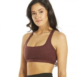 CLOTHING Everyday Yoga Rejoice Cheetah Sports Bra Burgundy Cheetah