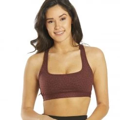 CLOTHING Everyday Yoga Rejoice Cheetah Sports Bra Burgundy Cheetah