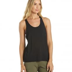 Everyday Yoga Motion Solid Racer Back Layering Tank Black CLOTHING