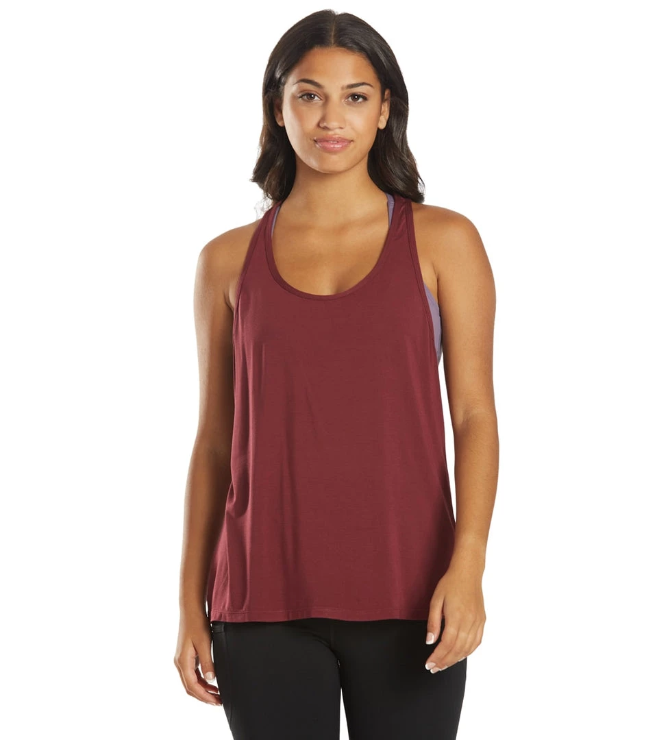 Everyday Yoga Motion Solid Racer Back Layering Tank Zinfandel CLOTHING 3 Everyday Yoga Motion Solid Racer Back Layering Tank Zinfandel CLOTHING