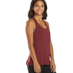 Everyday Yoga Motion Solid Racer Back Layering Tank Zinfandel CLOTHING 10 Everyday Yoga Motion Solid Racer Back Layering Tank Zinfandel CLOTHING