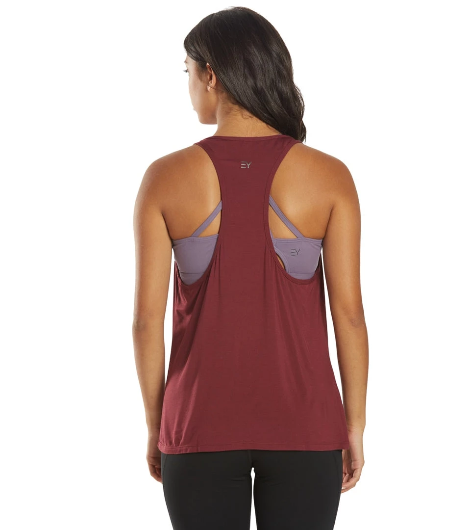 Everyday Yoga Motion Solid Racer Back Layering Tank Zinfandel CLOTHING 5 Everyday Yoga Motion Solid Racer Back Layering Tank Zinfandel CLOTHING