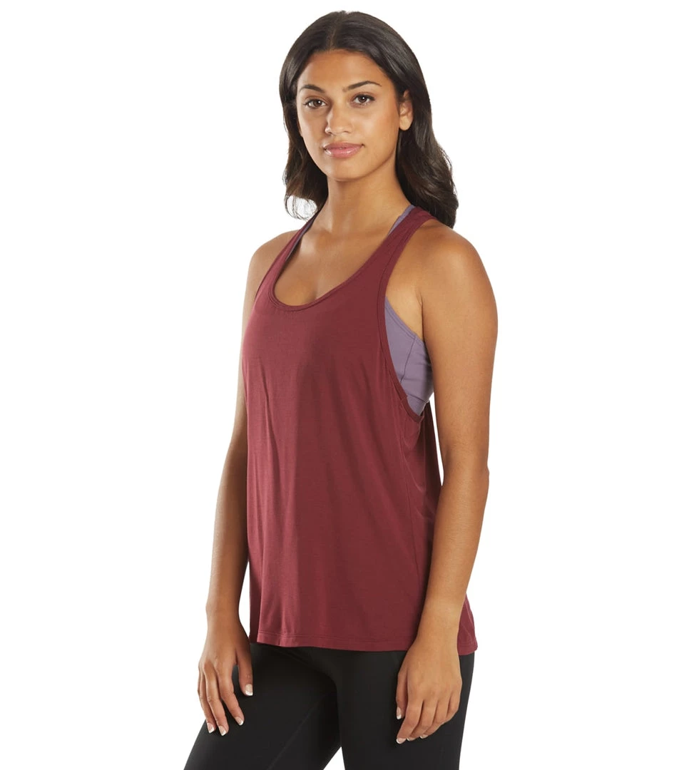 Everyday Yoga Motion Solid Racer Back Layering Tank Zinfandel CLOTHING 7 Everyday Yoga Motion Solid Racer Back Layering Tank Zinfandel CLOTHING