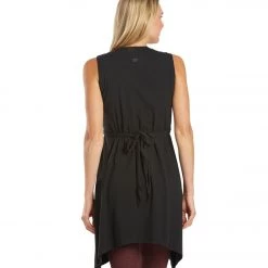 Everyday Yoga Wondrous Solid Wrap Dress Black CLOTHING