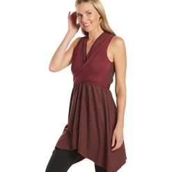 Everyday Yoga Wondrous Cheetah Wrap Dress Burgundy Cheetah